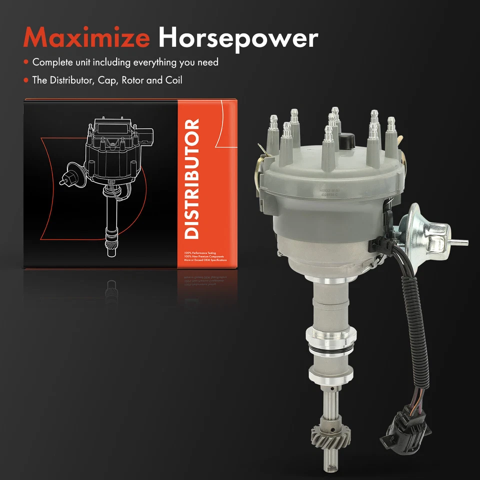 New Ignition Distributor with Cap and Rotor for Ford E-100 Econoline F-150 LTD - Image 2 of 4