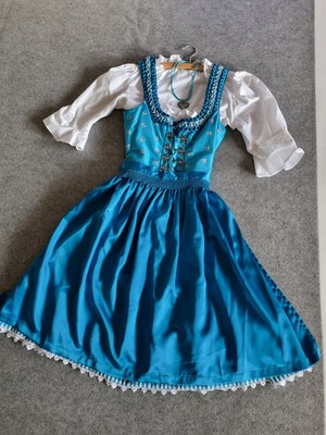 Dirndl Gr.40 CountryLine mit Bluse Stockerpoint Gr.40 Hellblau/Türkis kariert 