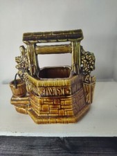 Vintage McCoy Pottery Wishing Well Planter Made In USA Vintage 1950’s Brown