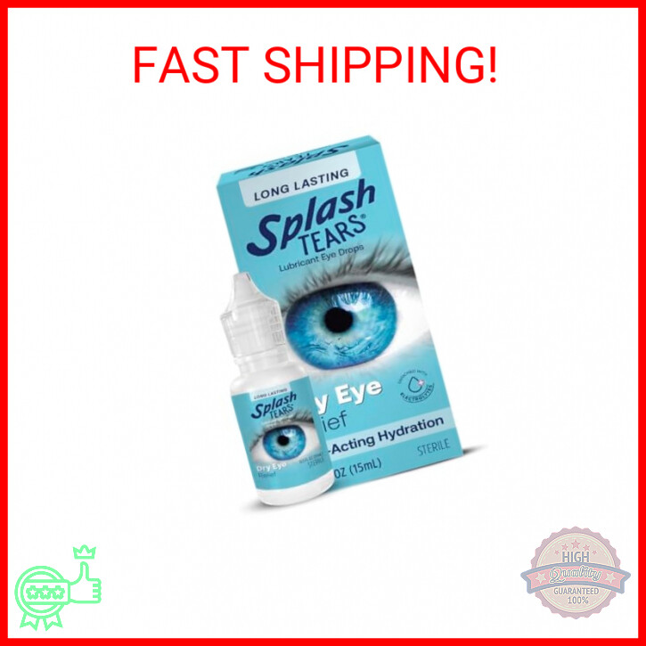 Lubricant Eye Drops for Dry Eyes, Fast Acting and Long Lasting Formula, Relieves