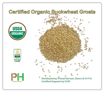 USA Grown Certified Organic Buckwheat Groats Non-GMO, Vegan, Bulk. Baltoro Foods
