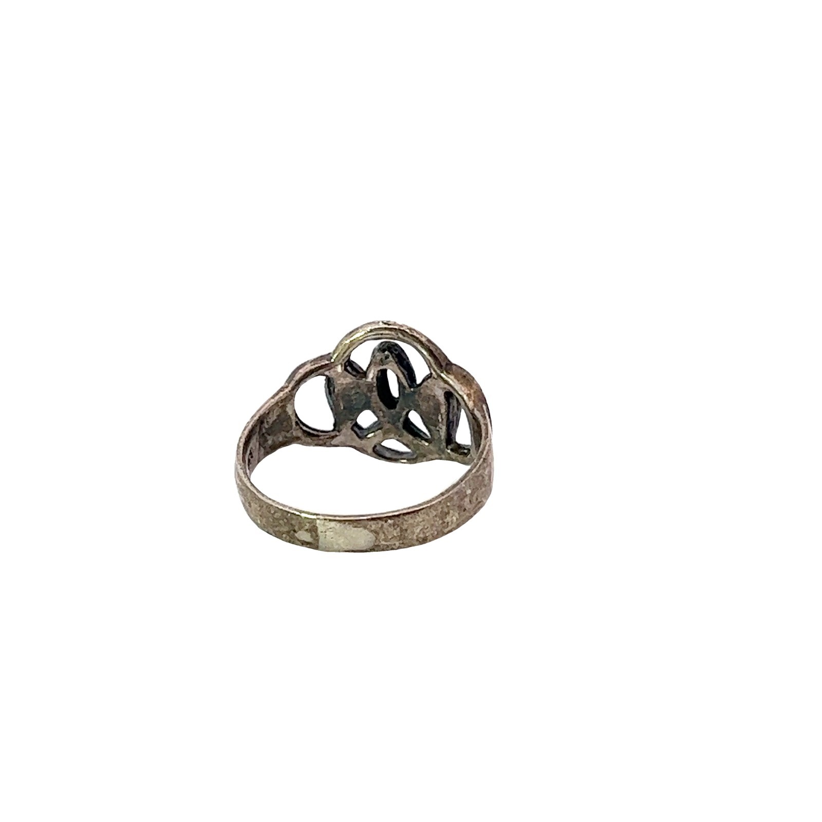 Sterling Silver 13mm Interlocking Scroll Ring - image 3