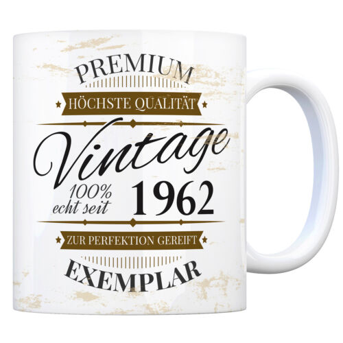 Vintage Tasse 100% echt seit 1962 Kaffeebecher [ber_jahrgeb]. Geburtstag - Bild 1 von 5