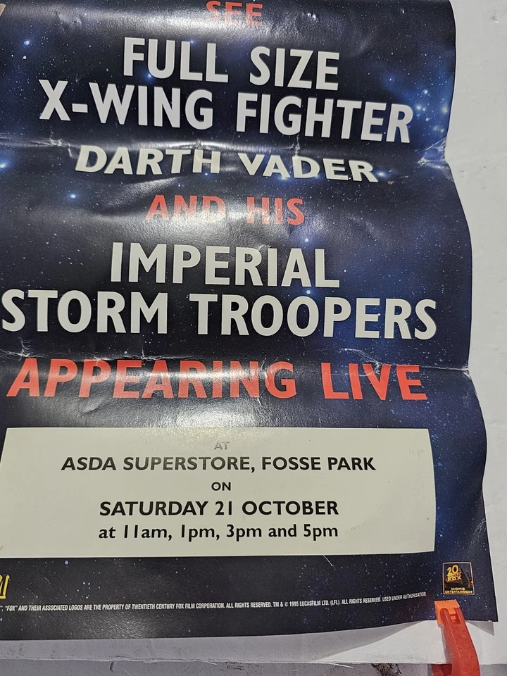 Vintage 1995 Star Wars The Imperial Invasion UK Tour Video Poster 16.5 X 23 Rare - Image 3 of 4