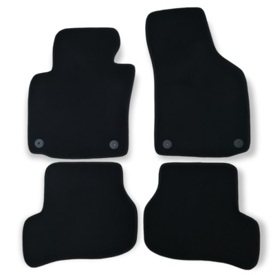 Velour Car Floor Mats For VW Scirocco Waterproof Black Carpet Rugs Auto Liners
