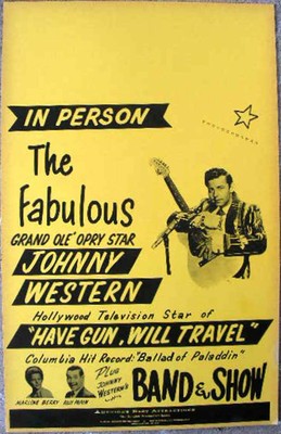 Country Tv Poster Johnny Western Have Gun Will Travel Original 1960s Poster Ebay The song reached #10 on the uk singles chart and #33 on the billboard hot 100 in 1962. country tv poster johnny western have gun will travel original 1960s poster ebay