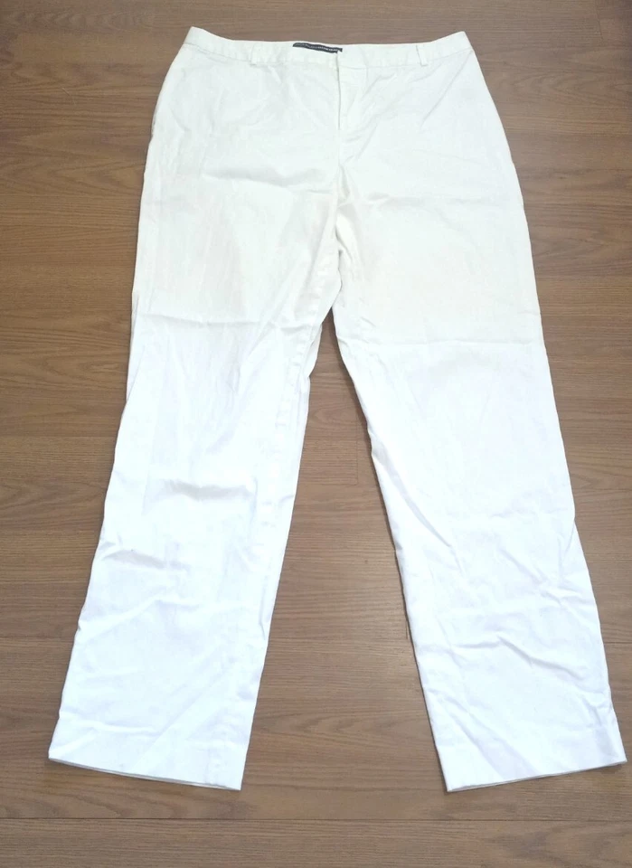 Pantalones de mezclilla para mujer talla 32x31 In by linda allard ellen tracy blancos brillantes Foto 4 de 4