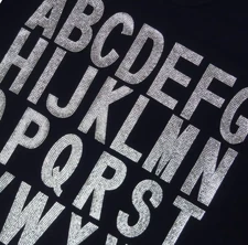 Brand New Iron-on Rhinestone Capital Letter Appliques/Patches (A-Z)