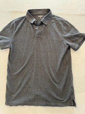 Old Navy Polo Shirt Men's Medium Classic Fit Charcoal Cotton Collared