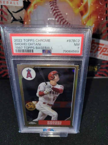 2022 Topps Chrome Baseball Shohei Ohtani 1987 Topps Insert #87BC-2 PSA  7