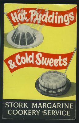 STORK MARGARINE COOKERY SERVICE.HOT PUDDINGS & COLD SWEETS  1953