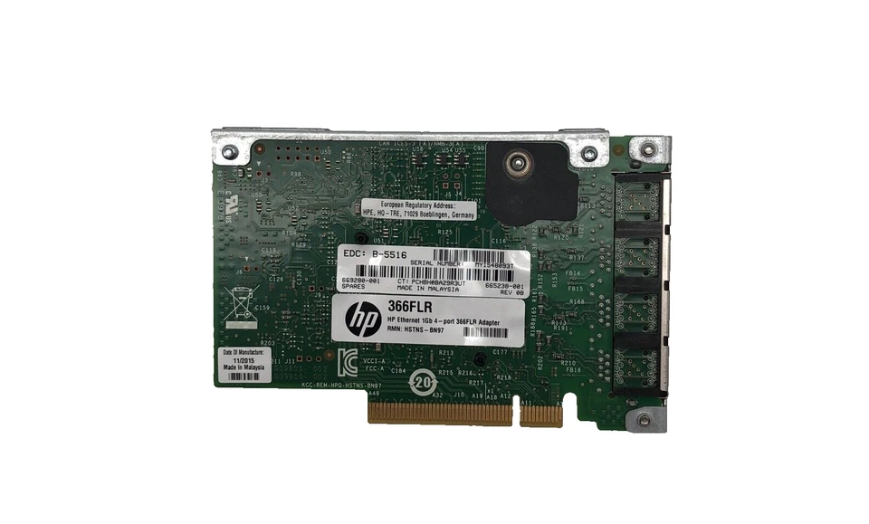 HP 669280-001 - HP 366FLR - 4 Port Network Adapter - Ethernet Adapter - PCIe x8 - Bild 3 von 3