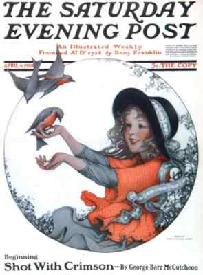 Vintage Saturday Evening Post April 6, 1918 Cover Poster Print 17x12