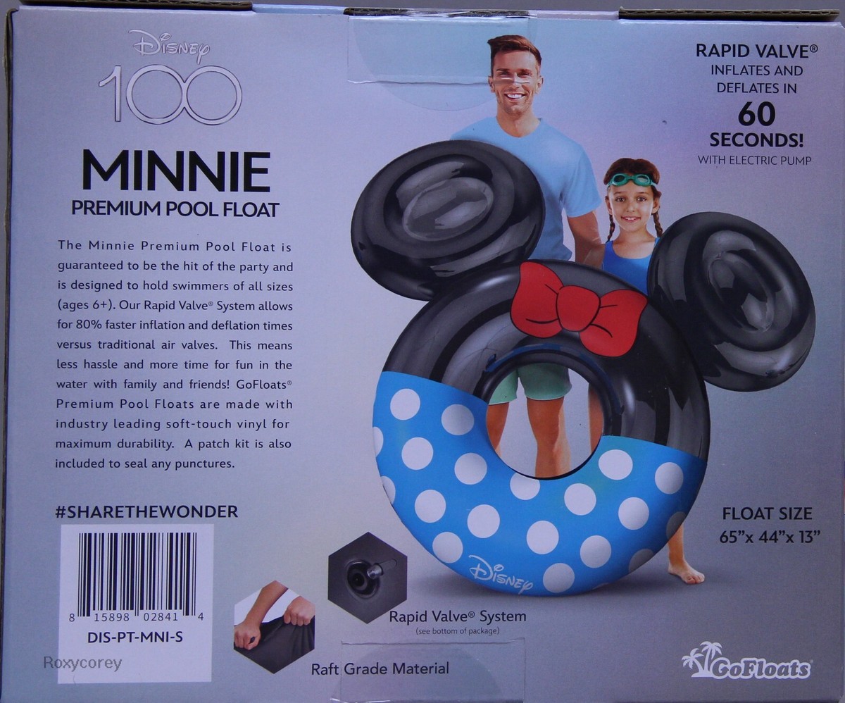 Disney Minnie Mouse Swimming Pool Float Premium 44 in 300lbs Huge