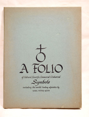 A Folio of Cultural Scientific Commercial & Industrial Symbols Koch 1949 Ltd Ed