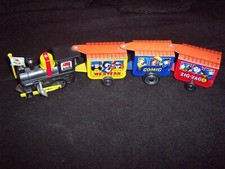 Vintage Working Wind Up Western Comic Zig-Zag Tin Toy Train