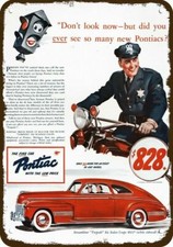 1941 Pontiac Streamliner Torpedo Car Police Cop Decorative Replica Metal Sign 1941 Pontiac Streamliner Torpedo Car Police Cop Decorative Replica Metal Sign
