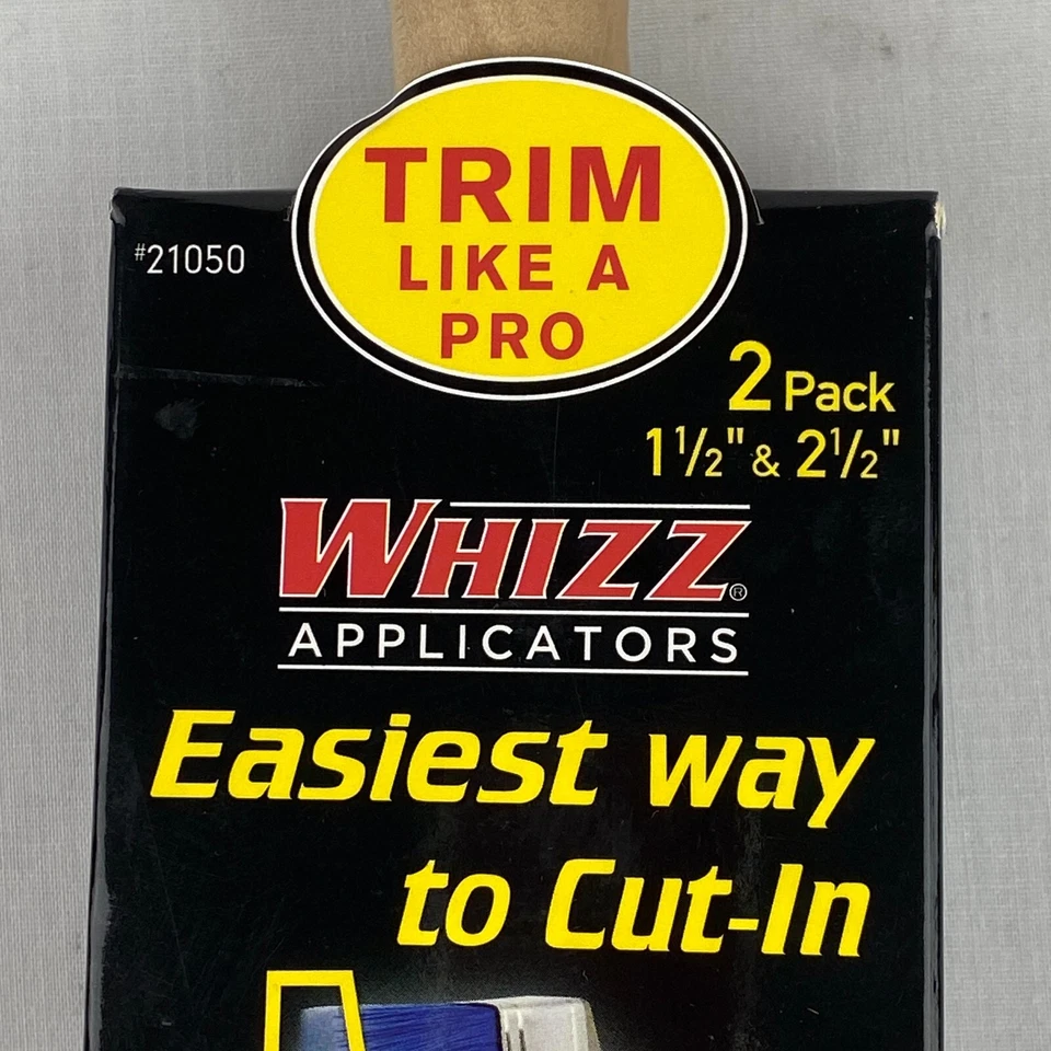 2 Pack Trim Paintbrush Whizz Applicators 21050 The Wedge 1.5" & 2.5" G37 - Image 4 of 4