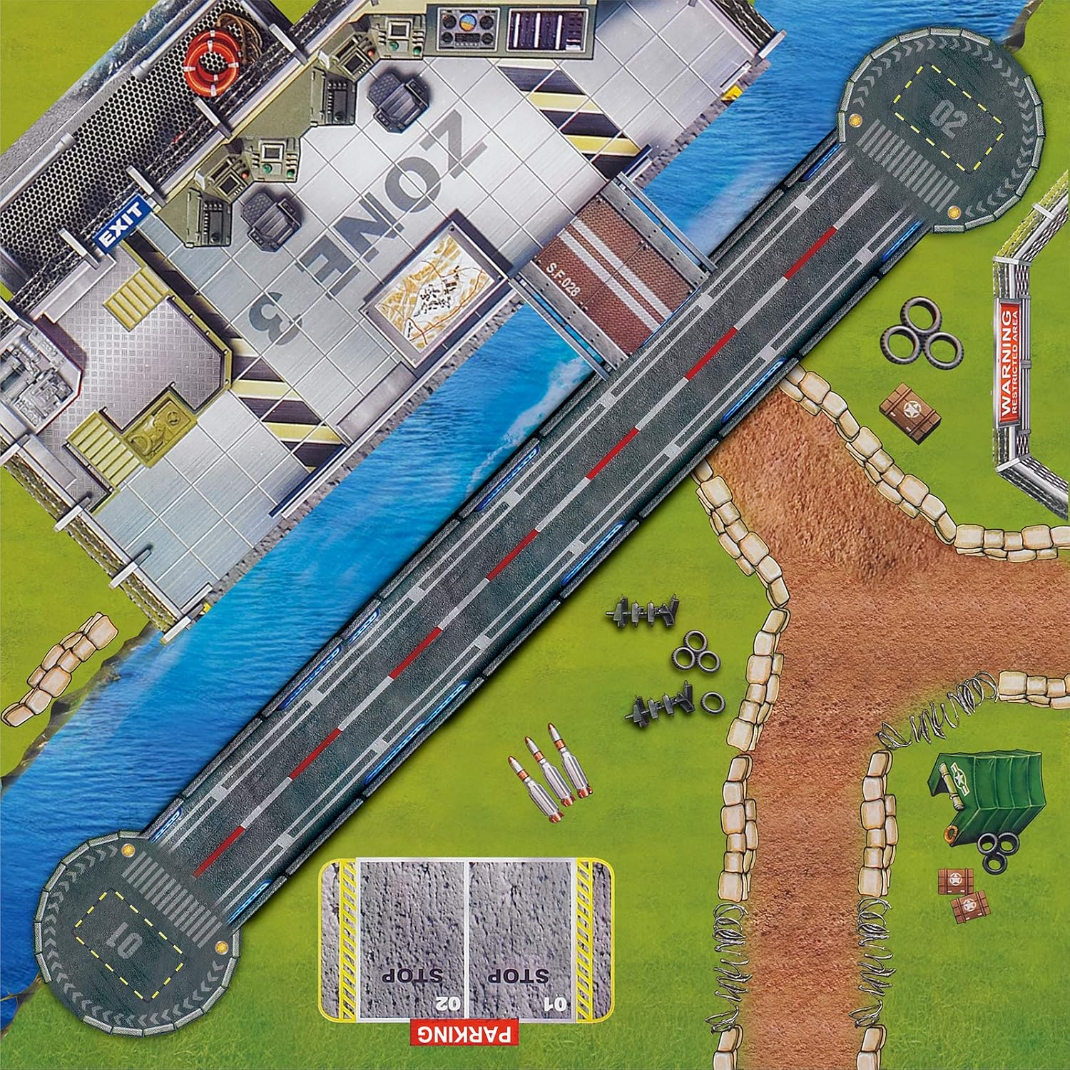 47 Pieces Military Base Set, Army Men Playset with Vehicles Accessories ...