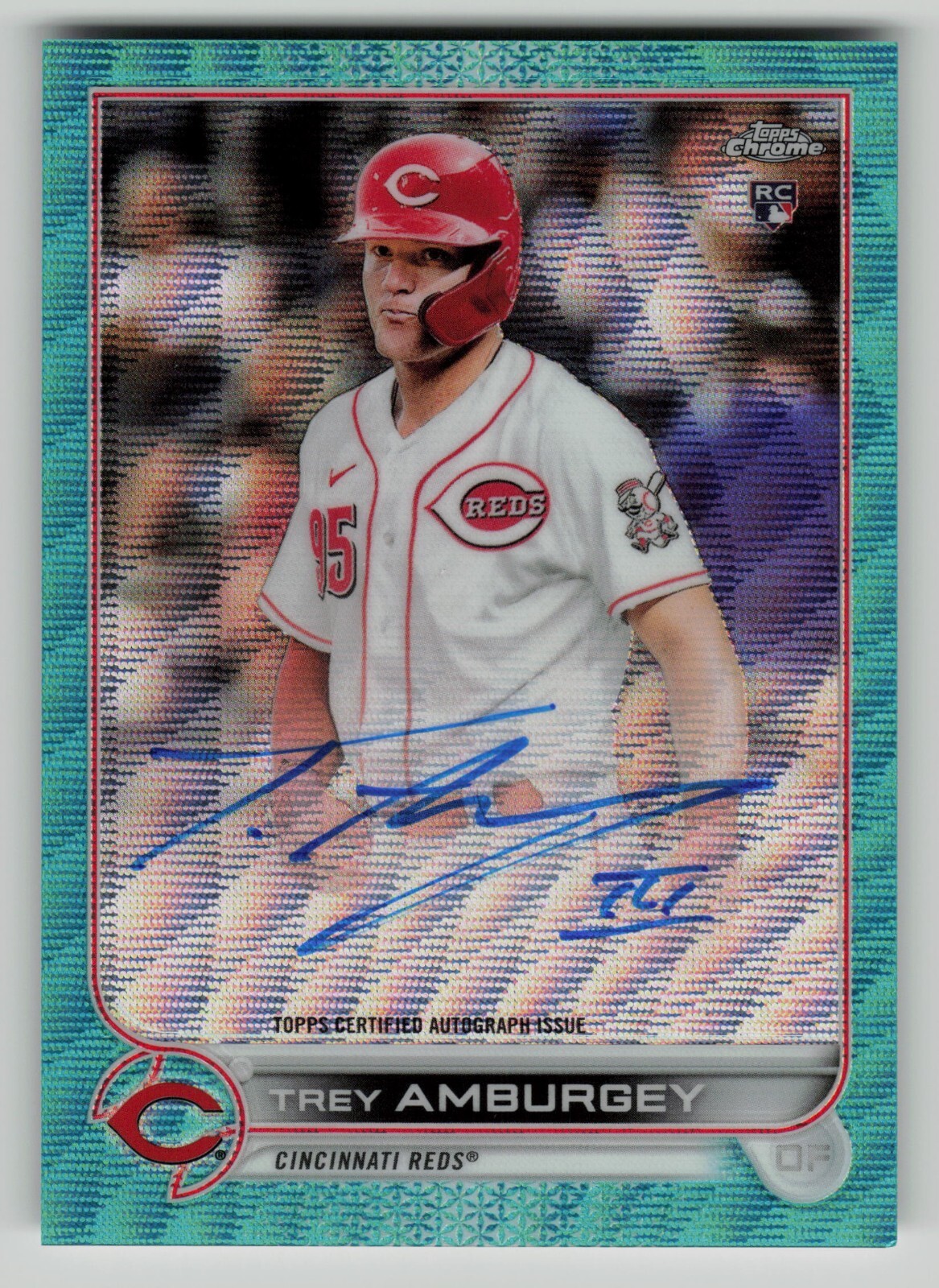 2022 Topps Chrome RA-TA Trey Amburgey Aqua Wave Refractor Auto /199 RC