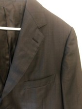 Ermenegildo Zegna Su Misura Mens 100 Wool Navy Three Button Suit Jacket 40R