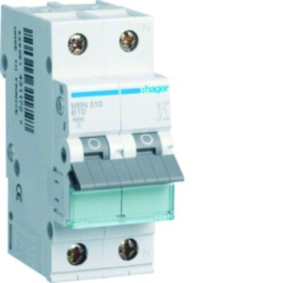 Hager LS-SCHALTER 1P+N 10A-B 6KA2PLE (MBN510)