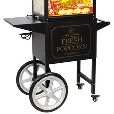 HAXRO Popcorn Cart 8oz Sleek and Stylish Designed Classic Vintage Black Finish