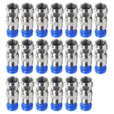 10/20-Pcs F-Type Compression Connector Male Plug RG6 Quad Shield Coax Cable