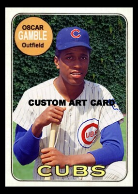 Oscar Gamble Chicago Cubs  Baseball Art Card