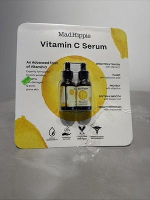 2 Mad Hippie Vitamin C Serum Konjac Root Ferulic/Hyaluronic Acid Set of 2/ 30ml