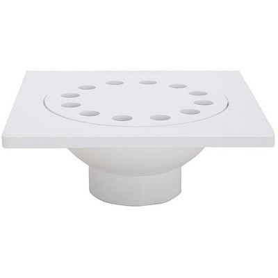 PPG 80277 for PlumbMaster 6 X 6 Pvc Bell Trap Drain With Outlet Fits 1-1/2 S