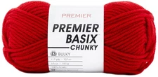 Premier Basix Chunky Yarn-Deep Red - 3 Pack