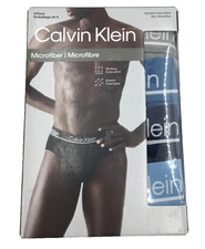 Calvin Klein Men's NP24450420 Underwear 4 Pack Microfiber Hip Brief Multi Sm