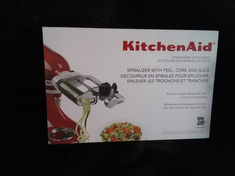 KitchenAid Spiralizer Attachment #KSM1APC Core, Peel, Slice 5 Blades New in Box