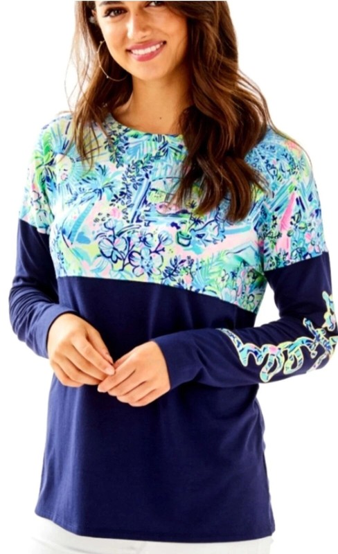 NEW Lilly Pulitzer NWT Finn Top Lilly’s House  Size LARGE