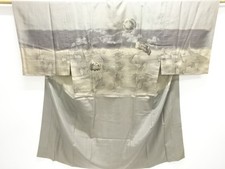 7649580: JAPANESE KIMONO / ANTIQUE MENS JUBAN / SILK / PINE  CHARACTER