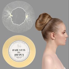 Hair Net 20 Inches 100 Pcs Hairnets for Women, Elastic Edge Mesh Invisible Hair