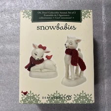 Department 56 Oh, Deer! 2023 Snowbabies Deer w Scarves Porcelain Figurines NEW