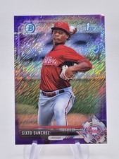 2017 Bowman Chrome Prospects Purple Shimmer Refractor #BCP210 Sixto Sanchez