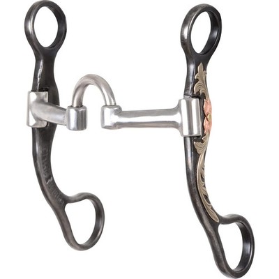 Classic Equine Floral Scroll Straight Shank Bit - Gentle Control