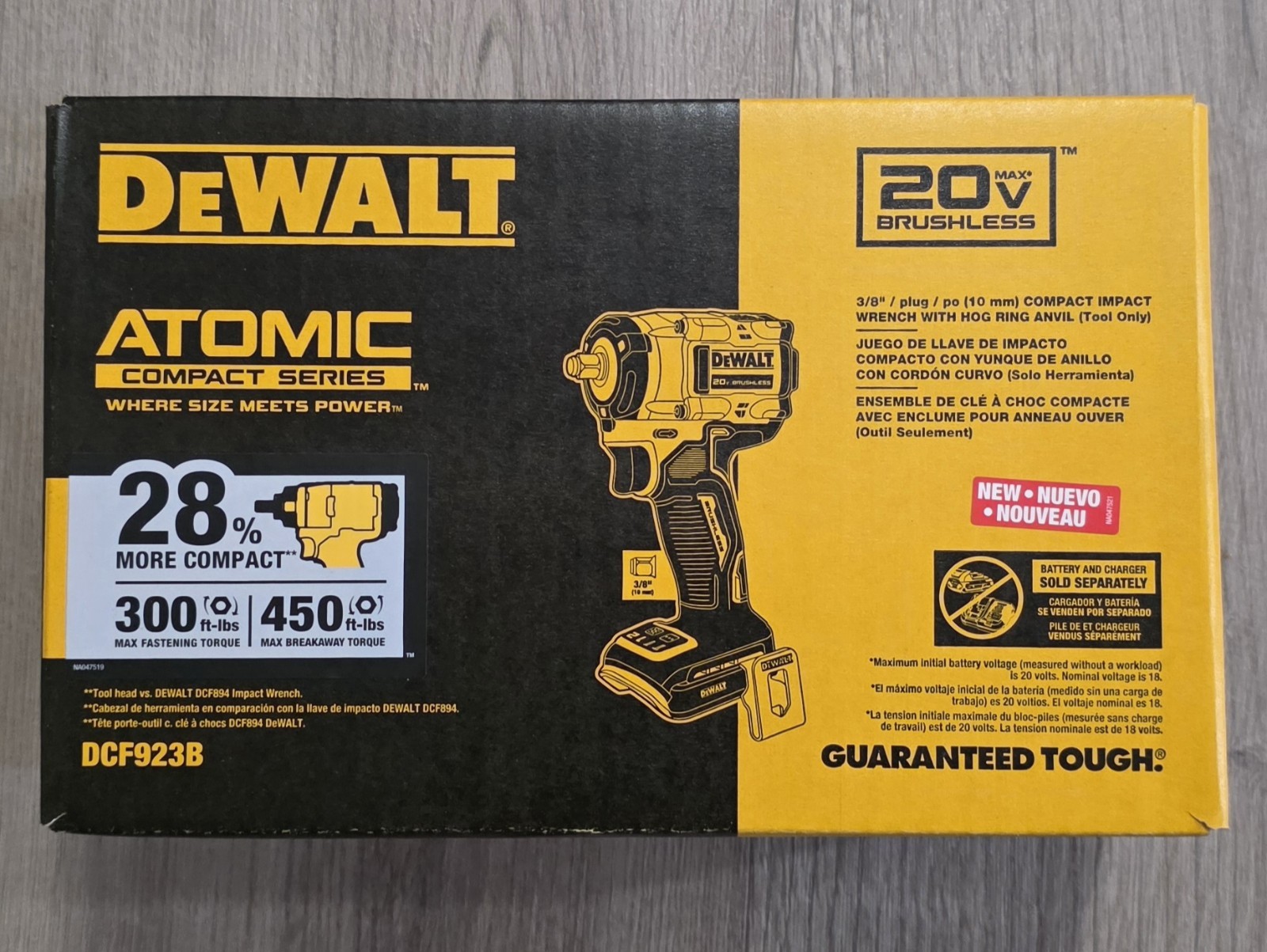 NEW DeWalt 20V Brushless 3/8" Compact Impact Wrench Hog Ring