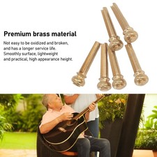 6Pcs Acoustic Guitar Pin Set Brass Stable Vibration Transfer Guitar Bridge Pin