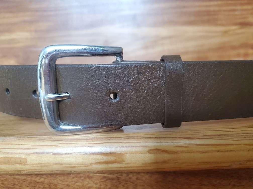 Jay-Pee Size 36 / Large Brown Leather Cowhide BELT with Brass Buckle