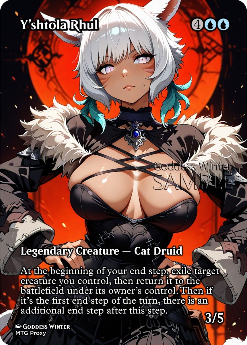 MTG FF - Y'shtola Rhul - Fanart Borderless Style - EDH / Playtest