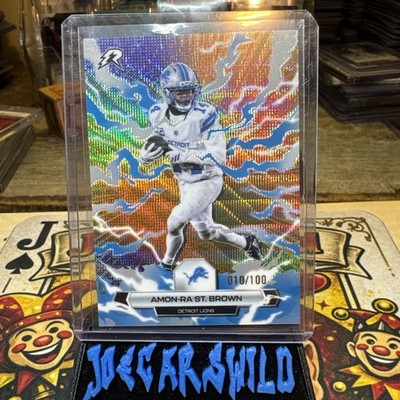 2025 Topps Resurgence - Amon Ra St Brown Rainbow Wave Refractor /100 Lions #32