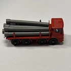 Vintage 1960s Lesney Matchbox Series No 10 RED PIPE TRUCK + 6 Pipes Diecast 1:64