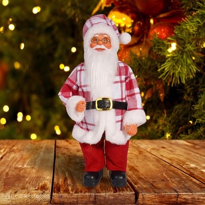 Bücherregal mit Weihnachtsmannpuppe, Kunstwerk, Tischschmuck für