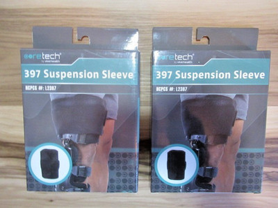 2 NEW Coretech 397 Suspension Sleeves L2397 Knee Brace Support Vive Health Black