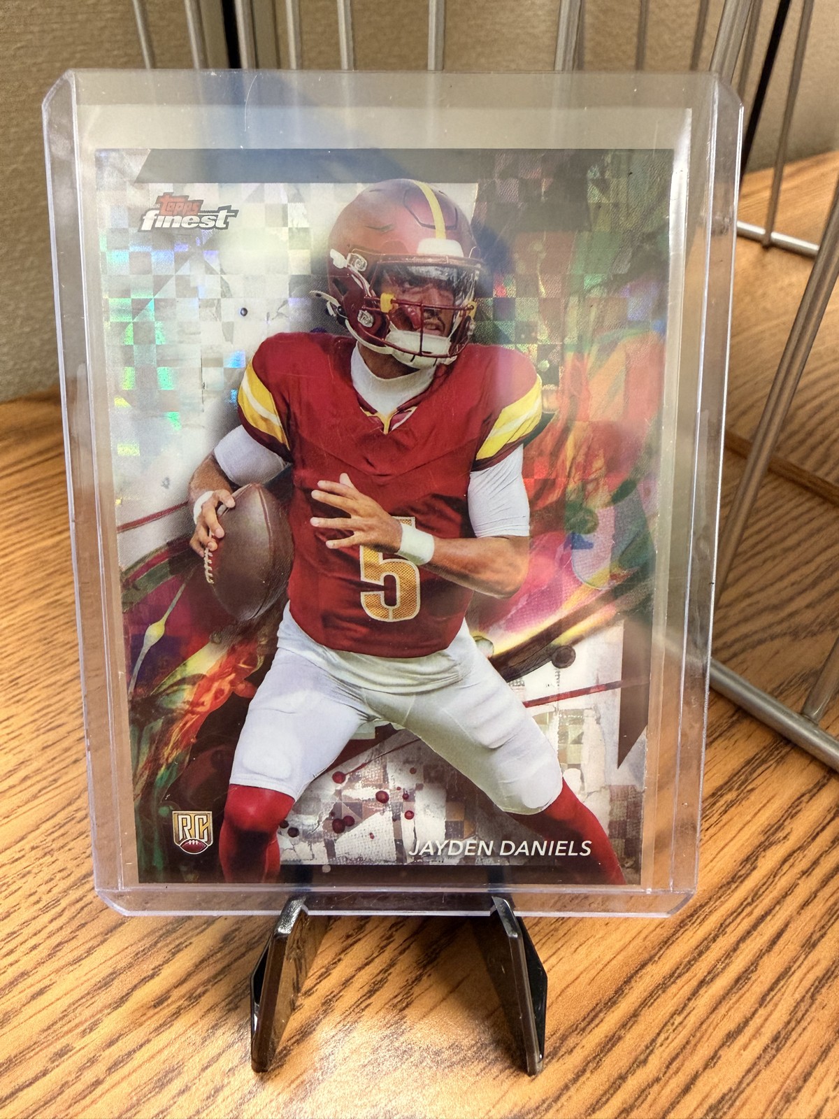 2024 Topps Finest - Common Jayden Daniels #67 Checkerboard Refractor (RC)