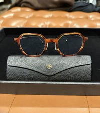 Matsuda M2053   Light Brown Stripe / Brushed Pale Gold Frame Glasses Authentic